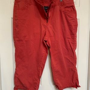 Lane Bryant capris, salmon/peach in color